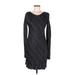 Zara Casual Dress: Black Color Block Dresses - Women's Size Medium