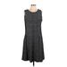 Joe Fresh Casual Dress - A-Line Scoop Neck Sleeveless: Black Dresses - Women's Size Large