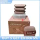 1/4pcs Schokoladen quadrat doppelseitiges Luftkissen Kosmetik Puff Set mit Aufbewahrung sbox Make-up