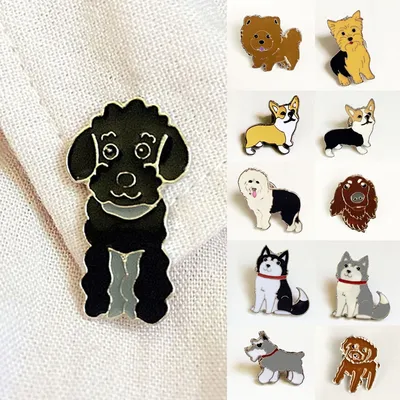 Neue Cartoon Haustier Hund Brosche für Frauen Männer niedlichen Tier Pins Bulldogge Emaille Broschen Image