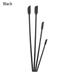 4pcs DIY Sculpture Bottles Cosmetic Kitchen Mixing Sampling Makeup Mini Silicone Spatula Set Thin Jar Scraper Small Rubber Spatula BLACK