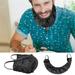 EKOUSN Black and Friday Deals Beard Bandana Men Black Beard Covers Soft Comfortable And Silky Satin Facial Hair Apron Guard Bonnet Rag Man Bedtime Bib Beard Cap Ear