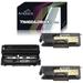 Amateck Compatible Replacement for Brother TN460 DR400 (2 Toner+1 Drum) 3 Pack for MFC-1260 1270 9870 P2500 HL-1030 1470n P2500 DCP-1200 8750p Intellifax 4100 4100e 4750e 4750p 8500p