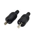 2 Pin DIN Hi-Fi Speaker Plug Cable Audio Connector PACK of 2 - Screw Connections