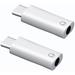 USB C to 3.5mm Audio Headphone Jack Adapter Type C Aux DAC Earphone Stereo Mic HiFi Right Angle Dongle Compatible with iPad Mini 6 iPad Pro Air 4 2021 Samsung S21 Ultra S20 Tab S7 ï¼ˆ2 Packï¼‰