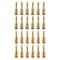 Lierteer 24pcs Gold -plated 4mm plug banana plug audio plug socket speakers connector