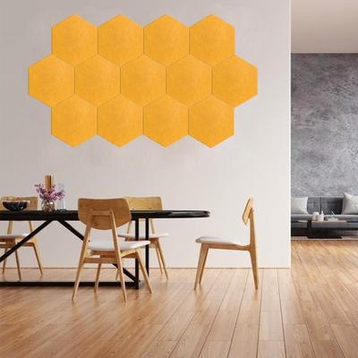 Shatex Sound Absorbing Panel,Self-adhesive,white hexagon,14" X 12" X 0.4" ,12pack