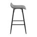 26" Contemporary Faux Leather Fixed Height Counter Stool with Metal Legs- Set of 2