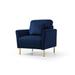 American Accent Chair & Ottoman Sets Velvet Arm Chair Sofa, Tuxedo Arms Chair Sofa with Lumbar Pillow for Living Room