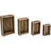 Wooden Vignette Boxes 4 Per Pack 4 Sizes From 5.5 X 4 X 1.5 Inches To 3.2 X 2.2 X 1 Natural With Brown (TH93279)