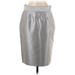 Calvin Klein Casual Skirt: Silver Solid Bottoms - Women's Size 8