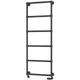 Stour Matt Anthracite Vertical Traditional Towel Rail 1550mm h x 600mm w, Electric Only - Thermostatic - Eastbrook