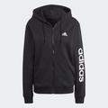 Adidas Jackets & Coats | Adidas - Women's - Full-Zip French Terry Hoodie - Nwt - Black | Color: Black/White | Size: Xl