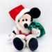 Disney Toys | Disney Store Vintage Mickey Mouse As Santa Claus Plush With Green Bag 18” | Color: Green | Size: Medium (14-24 In)