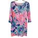 Lilly Pulitzer Dresses | Lilly Pulitzer M Marlowe Dress Off Tropic Multi 3/4 Sleeve Worn Once | Color: Blue/Pink | Size: M