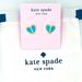 Kate Spade Jewelry | Kate Spade Turquoise Heart Stud Earrings Nwt | Color: Blue/Gold | Size: Os