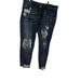 American Eagle Outfitters Jeans | American Eagle Ae Tomgirl Button Fly Jeans Distressed Ripped Jeans Plus Size 18 | Color: Blue | Size: 18