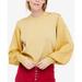Free People Sweaters | Free People Women's Sz. M Gold Metallic Let It Shine Balloon-Sleeve Sweater | Color: Gold | Size: M