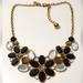 Kate Spade Jewelry | Kate Spade Black/Green/Clear Rhinestone Statement Necklace Goldtone | Color: Black/Gold | Size: 20" Chain 3" Extender