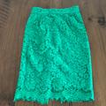 J. Crew Skirts | Never Worn! Jcrew Green Lace Skirt Size 2 | Color: Green | Size: 2