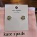 Kate Spade Jewelry | Kate Spade Gold Cubic Zirconia Flower Studd Earrings + Dust Bag Nwt | Color: Gold | Size: Os