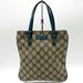 Gucci Bags | Gucci Gg Pattern Mini Tote Bag Handbag Brown Turquoise Blue Supreme Ladies Fa... | Color: Brown | Size: Os