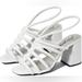 Free People Shoes | Free People Colette Cinched Leather Sandal White | Color: White | Size: 36