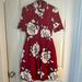 Anthropologie Dresses | Anthropologie Maeve Dagmar Red/White Floral Romantic Fit & Flare Dress, Size 2 | Color: Red/White | Size: 2