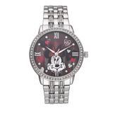 Disney Accessories | 20% Off Disney's Minnie Mouse Women's Crystal Watch | Color: Black/Silver | Size: Os