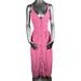 Free People Dresses | Free People Nwt Rose Pink Ribbed Button Cutout Tie Back Halter Maxi Dress Large | Color: Pink | Size: L