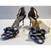 Michael Kors Shoes | Michael Kors Blue & White Gingham Plaid Strappy Bow Heels, Size 7.5, New! | Color: Blue/White | Size: 7.5
