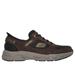 Skechers Men's Slip-ins RF: Oak Canyon Sneaker | Size 10.0 Extra Wide | Brown/Black | Leather/Textile/Synthetic