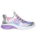 Skechers Girl's Slip-ins: Coastline - Bonita Wave Sneaker | Size 4.0 | Silver | Synthetic/Textile | Machine Washable