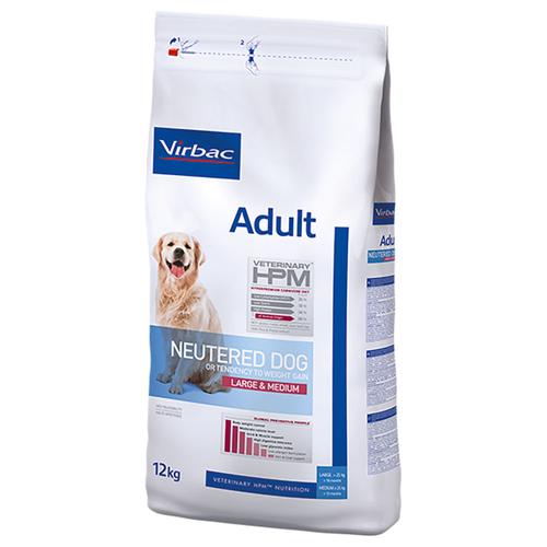 2x12kg Virbac Veterinary HPM Adult Dog Neutered Large & Medium Trockenfutter Hund