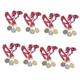 Unomor 24 Pcs Prizes Soccer Trophy Kids Toy Soccer Trophies Kids Crest Soccer Ribbon Football Ribbon Wire Straps Kids Sports Toys Kid Crafts Toys for Kids Customized Child Medal