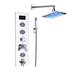 ChrisK LED Shower Set, Wall Mounted Shower Panel/spray Head, Multifunctional Bathroom Faucet, Suitable for Hotel, Home (Onecolor 8 inch)