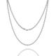 ASDULL 925 Sterling Silver Rope Chain 2/2.5/3/4/5mm Necklace for Men Silver/Gold Link Chain for Women 16-30 Inches, 24, Sterling Silver, No Gemstone