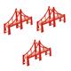 3pcs Track Overpass Model Toys Toy Suspension Bridge Railroad Bridge Kids Bulk Toys Train Toy Train Bridge Pier Wooden Train Wooden Raised Bridge Puzzle Accessories Plastic