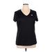 Adidas Active T-Shirt: Black Solid Activewear - Women's Size X-Large