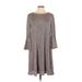 AGB Casual Dress - A-Line: Gray Dresses - Women's Size Large