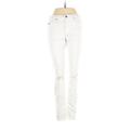 Adriano Goldschmied Jeggings - High Rise Skinny Leg Boyfriend: White Bottoms - Women's Size 25 - Distressed Wash