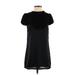 Ted Baker London Casual Dress - Shift Mock Short Sleeve: Black Print Dresses - Women's Size 4