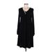 Old Navy Casual Dress - A-Line V Neck Long sleeves: Black Print Dresses - Women's Size Medium