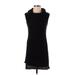 Mi ami Casual Dress - Mini High Neck Sleeveless: Black Print Dresses - Women's Size Small