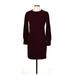 BB Dakota by Steve Madden Casual Dress - Sheath: Burgundy Solid Dresses - Women's Size Large