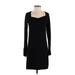 Athleta Casual Dress - Sweater Dress: Black Solid Dresses - Women's Size Small
