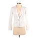 Ann Taylor Blazer Jacket: Short White Solid Jackets & Outerwear - Women's Size 00 Petite