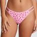 Women's PINK Wink Lace-Trim Strappy Thong Panty