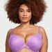 Women's Victoria's Secret Bombshell Add-2-Cups Double Shine Strap Lace Push-Up Bra