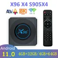Nuovo X96 X4 Smart TV Android 11 TV Box Amlogic S905X4 Set Top Box 4GB 32gb 64gb Dual WIFI 8K ricevitore Internet TV X96X4